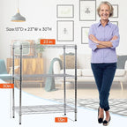 BestOffice 23Lx13.2Wx30.2H Adjustable Metal Storage Shelves 3-Tier Wire - Image 3