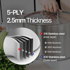 316 Stainless Steel 12.7 Quart Heavy Duty Stock Pot - Image 4