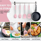 E-far Cooking Utensils Set of 4, Silicone Kitchen Utensils - Image 6