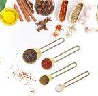 Gold Measuring Cups and Spoons Set of 8 pcs, Stainless Steel Measuring Cups and - Image 4