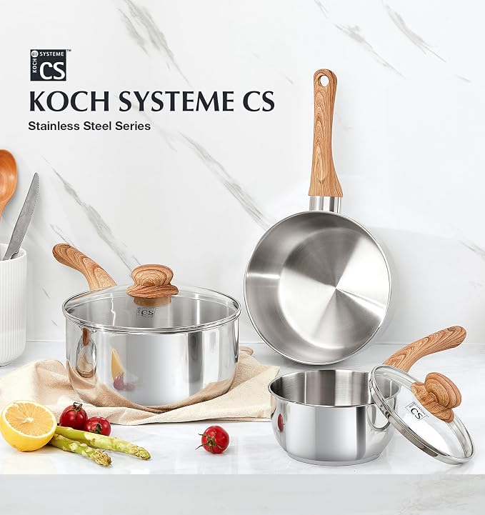 KOCH SYSTEME CS Stainless Steel Saucepan, 3 Quart Sauce Pan - Image 9