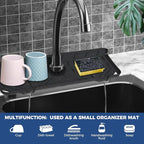 Silicone Faucet Handle Drip Catcher Tray Mat, Silicone Faucet Mat, Dish Soap - Image 3