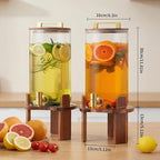 2 PCS 1.5 Gallon Glass Drink Dispenser, Beverage Dispenser - Image 2