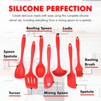 Chef Craft 42077 7 Piece Silicone Kitchen Tool and Utensil Set - Image 5