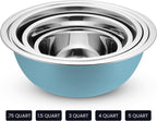 WHYSKO Stainless Steel Mixing Bowl Set, 10 Piece Stainless Steel Mixing Bowls - Image 5
