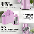 Zulay Kitchen Rotary Cheese Grater 5 Blade Cheese Shredder - Image 7