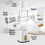 Zulay Kitchen Rotary Cheese Grater 5 Blade Cheese Shredder - Image 8