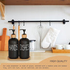 Glass Soap Dispenser Set. Hand and Dish - Image 4