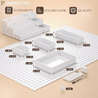 9 Pcs Stackable Drawer Organizer Trays Set, Desk Drawer Organizer Office. - Image 5