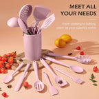Homikit 15-Piece Kitchen Utensil Set, Silicone Cooking Utensils Spatula Set - Image 9