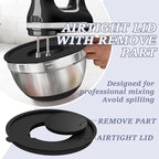 Umite Chef Mixing Bowls with Airtight Lids, 3 Grater Attachments & Non-Slip - Image 7