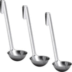 Super Sturdy, Ergonomic 2 Oz. Soup Ladle 3 Pk. Stainless Steel Ladles by FoodRestaurantSupplies