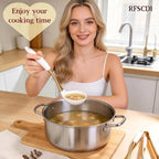Elegant White Gold Silicone Cooking Utensils Set - Image 8
