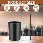 200 Pcs Black Coffee Stirrer Sticks and Holder Set 7 Inch Plastic Coffee Stir - Image 2