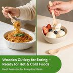 Disposable Wooden Utensils Set, Compostable Utensils, Disposable Cutlery - Image 3