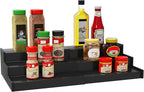 Lenwi Spice Rack Organizer for Cabinet, 3 Tier Expandable Bamboo Spice Storage by Lenwi