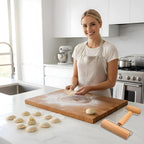 JJUNW Small Rolling Pin, Pizza Dough Roller, Non Stick Wood Pastry Roller - Image 4
