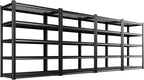 Set of 4 71"H Garage Shelving-3000LBS 5 Tier Storage Shelves, Adjustable Heavy by Unknown