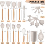HaWare Kitchen Cooking Utensils Set, 23-Piece Silicone Kitchen Utensils Spatula - Image 2