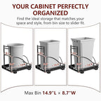 ANASTA Under Sink Trash Can Pull Out Trash Hidden - Image 7