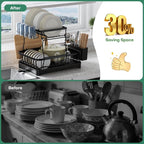2 Tier Dish Rack, Carbon Steel Dish Drying Rack - Image 6