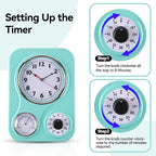 Lily's Home - 9.5 Inch x 12.5 Inch - Retro Kitchen Wall Clock, Vintage Wall - Image 6