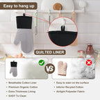 Silicone Oven Mitts-13.6 in Extended Oven Mitts Heat Resistant 500F, Oven Gloves - Image 7