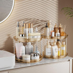 LAMU 2 Pack 2 Tier Lazy Susan Turntable Organizer 9.25'' Rotating Spice Rack - Image 4