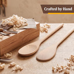 Wooden Spoons for Cooking, MORGLES 10-Inch Serving Spoons for Stirring Mixing - Image 2