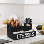 Suli Kitchen Utensils Holder, Wooden Utensil Organizer - Image 5