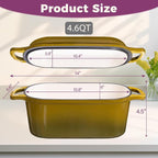 4.6-Quart Oval Dutch Oven for Bread Baking, 2 in 1 Cast Iron Bread Pan - Image 4