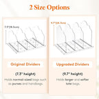 Lifewit Purse Organizer for Closet, 9.7" Tall Clear Handbags Storage Organizer - Image 2