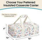 Corduroy Casserole Carrier, Insulated Lasagna Lugger - Image 2