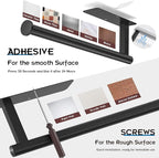 ASTOFLI Paper Towel Holder Under Cabinet No Drilling, Self Adhesive Paper Towel - Image 3