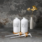 MOMEEMO White Soap Dispenser Set, Contains Hand and Dish Soap Dispenser - Image 4