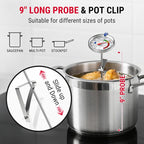 TempPro Candy Thermometer with Pot Clip, Fryer Cooking Thermometer fo Chocolate - Image 4