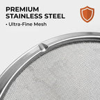 Stainless Steel Grease Splatter Guard, 11-Inch Fine Mesh Cover - Image 4