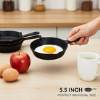 Hiceeden 4 Pack Small Cast Iron Skillet, 5-1/2 Inch Frying Pans - Image 5