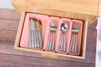 Kutesna 25 PCS Pink Drawer Organizer Set, 4 Size Interlocking Plastic Storage - Image 4