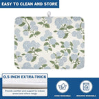 Blue Hydrangea Floral Dish Drying Mat - Image 5