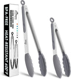 HOTEC Premium Stainless Steel Locking Kitchen Tongs by Hotec