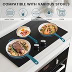 Hisencn Enameled Cast Iron Frying Pan Set, 3 Piece Set of Skillets, PFAS & PTFE - Image 5