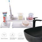 NiuYichee 2 Pcs Water Absorbing Stone Trays, Kitchen/Bathroom Sink Soap Dish - Image 2