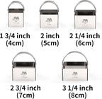 Square Biscuit Cutter Set 1.75inch 2inch 2.25inch 2.75inch 3.25inch, Stainless - Image 3