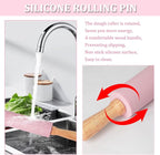 3Pcs Silicone Rolling Pin for Baking Sets, 15Inch Pastry Dough Roller - Image 4