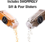 SWOMMOLY 30 Glass Spice Jars 4oz/Square Spice Bottles - Image 6
