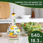 Ceramic Olive Oil Dispenser Bottle – 18.3 oz Oil Cruet - Image 2