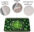 St Patricks Day Drying Mat for Kitchen Counter Shamrock Dish Drying Mats Lucky - Image 3