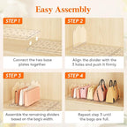 Lifewit Purse Organizer for Closet, Adjustable Clutch Purse Storage Organizer - Image 6