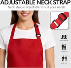 Large Chef Apron for Men and Women, Cooking Kitchen Aprons - Image 5